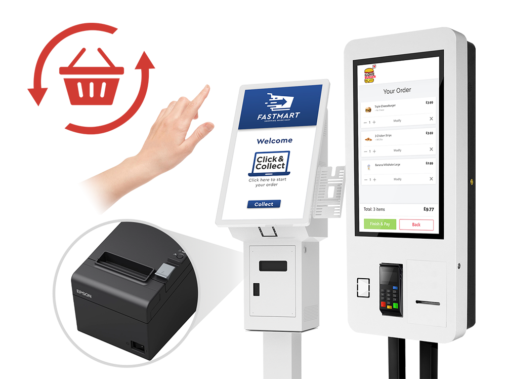 Borne de commande utilisée par un client en restauration